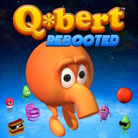 A Q*bert: Rebooted Game and Pixels Theme Bundle PS4