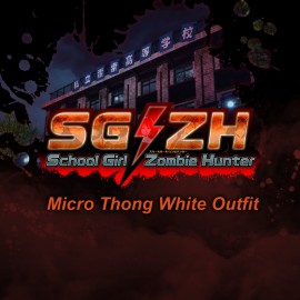 School Girl/Zombie Hunter Micro Thong White Outfit - School Girl Zombie Hunter PS4