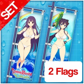 Senran Kagura PBS VALKYRIE DRIVE -BHIKKHUNI- Flag Set - Senran Kagura PEACH BEACH SPLASH PS4