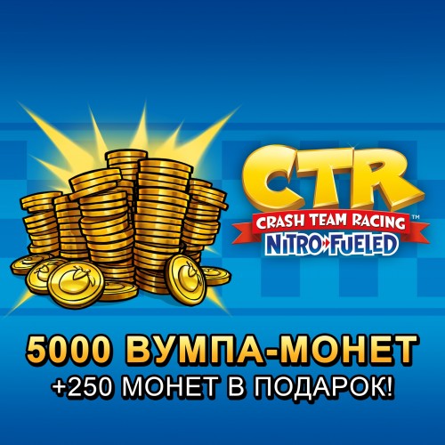 Crash Team Racing Nitro-Fueled - 5000 (+250) Mонет Wumpa PS4