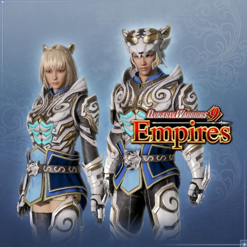 Unisex Custom White Tiger Armor Set - DYNASTY WARRIORS 9 Empires PS4 & PS5