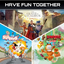 Have Fun Together - Garfield Lasagna Party, The Sisters: Party of the Year, The Quest of Excalibur Bundle PS4 & PS5