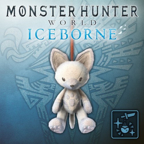 Pendant: White Felyne Teddy - Monster Hunter: World PS4