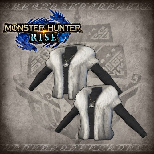 Monster Hunter Rise - "Fluffy Fur Robe" Hunter layered armor piece PS4 & PS5