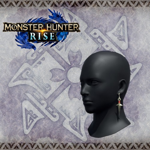 Monster Hunter Rise - "Kunai Earrings" Hunter layered armor piece PS4 & PS5