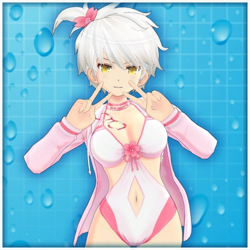 Miyabi's Sakura Swimsuit - Senran Kagura PEACH BEACH SPLASH PS4