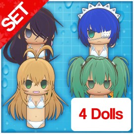 Ikki Tousen EE Wooden Doll Set - Senran Kagura PEACH BEACH SPLASH PS4