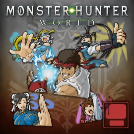 Sticker Set: Street Fighter V Set - Monster Hunter: World PS4