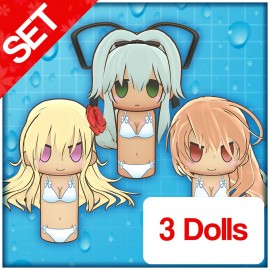 NW Wooden Doll Set - Senran Kagura PEACH BEACH SPLASH PS4