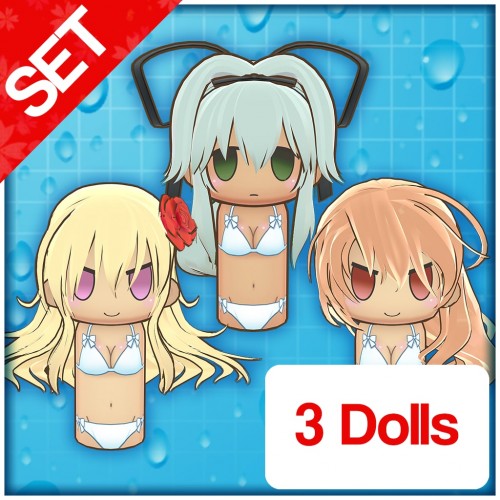 NW Wooden Doll Set - Senran Kagura PEACH BEACH SPLASH PS4