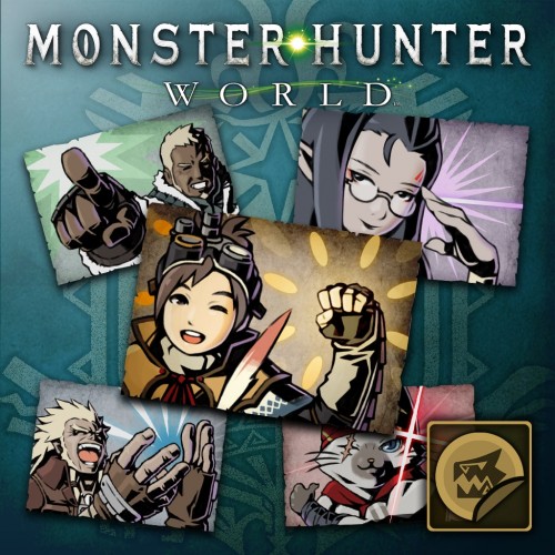 Sticker Set: Research Commission Set - Monster Hunter: World PS4