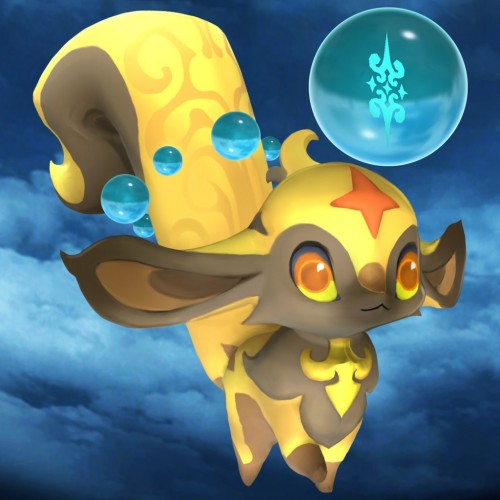 WORLD OF FINAL FANTASY - Topaz Carbuncle creature PS4