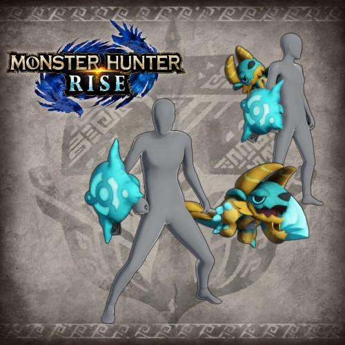 Monster Hunter Rise - "Stuffed Zinogre" Hunter layered weapon (Sword & Shield) PS4 & PS5