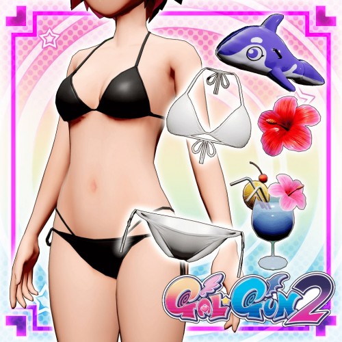 Gal*Gun 2 - Black & White Bikini Set PS4