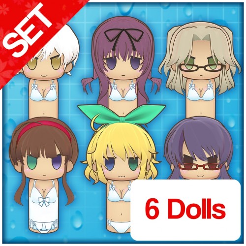 Hebijo Clandestine Girl's Academy Wooden Doll Set - Senran Kagura PEACH BEACH SPLASH PS4