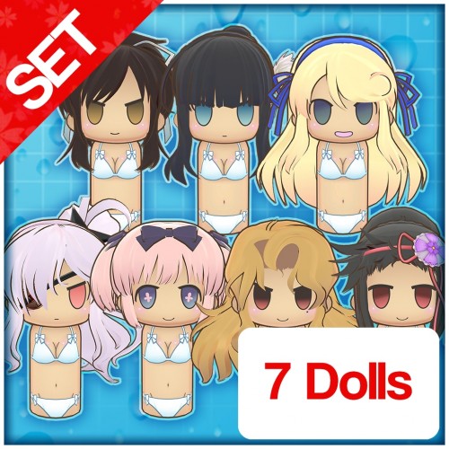 Hanzo National Academy Wooden Doll Set - Senran Kagura PEACH BEACH SPLASH PS4