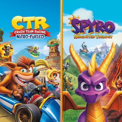 Crash Team Racing Nitro-Fueled + Spyro Game Bundle PS4