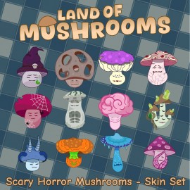 Scary Horror Mushrooms - Skin Set - Land of Mushrooms PS4