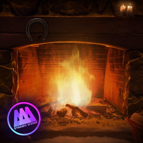 AAA Dynamic Scenes - Cozy Fireplace Nook Dynamic Scene PS4 & PS5