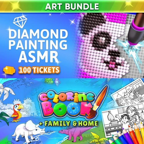 Diamond Painting ASMR & Coloring Book: Art Bundle PS4 (Индия) Diamond Painting ASMR & Coloring Book: Art Bundle PS4 (Индия)