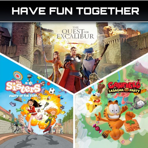 Have Fun Together - Garfield Lasagna Party, The Sisters: Party of the Year, The Quest of Excalibur Bundle PS4 & PS5 (Индия)