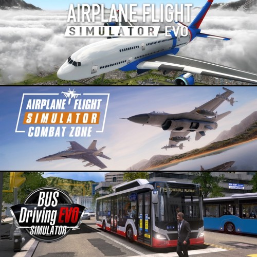 Airplane Flight Simulator : EVO & Combat Zone + Bus Driving Simulator : EVO Bundle PS4 & PS5 (Индия) Airplane Flight Simulator : EVO & Combat Zone + Bus Driving Simulator : EVO Bundle PS4 & PS5 (Индия)